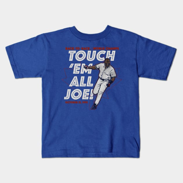 Joe Carter Touch 'Em All Kids T-Shirt by Erianna Bee